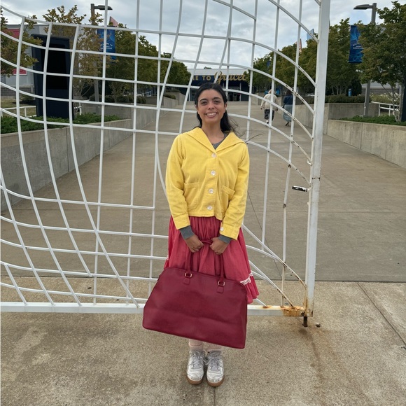 Vintage Large Red Leather Bag - Picture 10 of 15